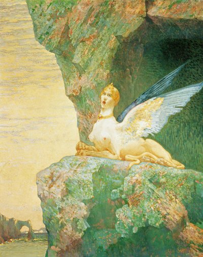 Die Verzweiflung der Sphinx, 1890 von Alexandre Seon